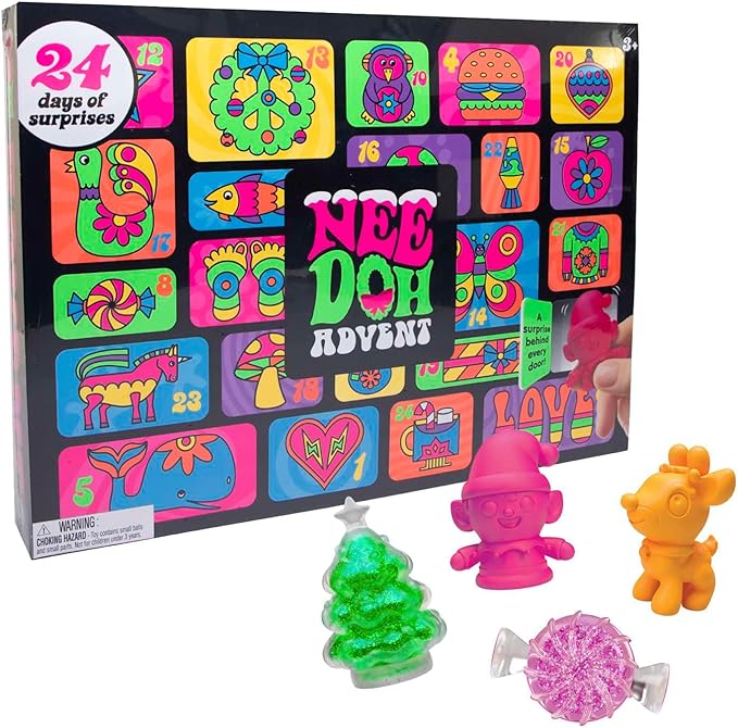 NeeDoh Advent Calendar – 24 Days of Squishy Sensory Surprises | Fun Shapes & Textures | Ages 3+