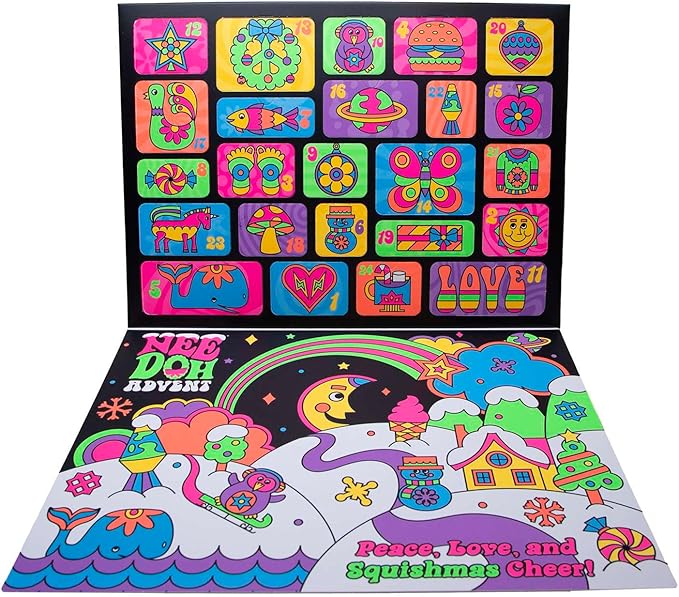 NeeDoh Advent Calendar – 24 Days of Squishy Sensory Surprises | Fun Shapes & Textures | Ages 3+