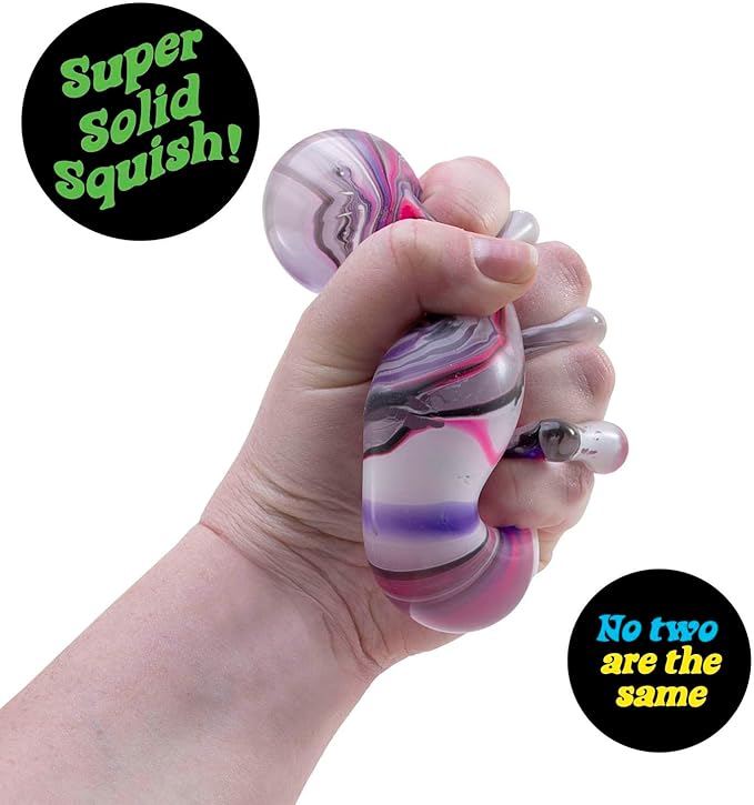 NeeDoh Nice Cube Swirl – Unique Marbled Swirl Squishy Stress & Fidget Cube | One-of-a-Kind Color Blend