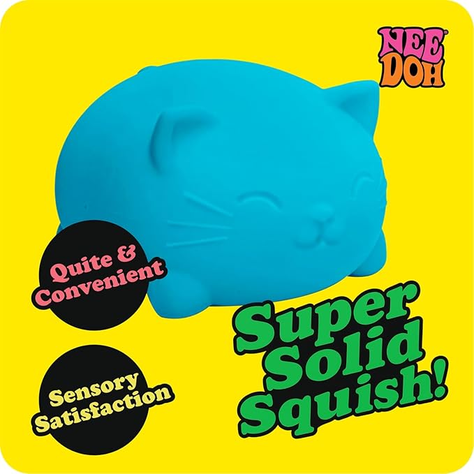 NeeDoh Super Cool Cat – Squishy Cat Stress & Fidget Toy | Assorted Colors | Ages 3+
