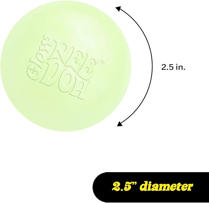 NeeDoh Glow in the Dark – Glowing Squishy Stress Ball & Fidget Toy | Schylling