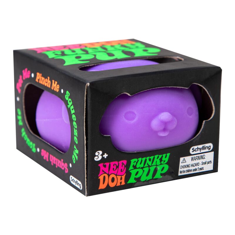 NeeDoh Funky Pup – Squishy Dog Stress & Fidget Toy | 4 Neon Colors to Choose From