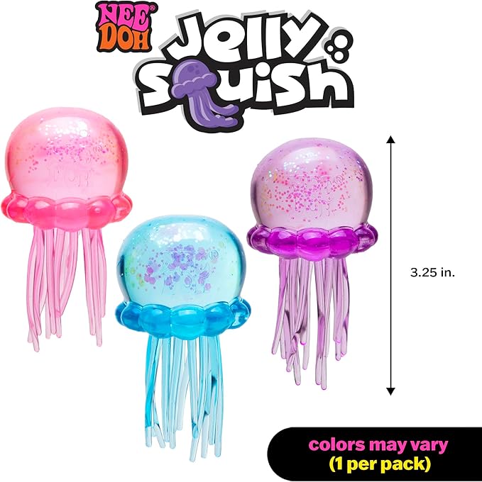 NeeDoh Jelly Squish – Shimmery Jellyfish Squishy Stress & Fidget Toy | Schylling