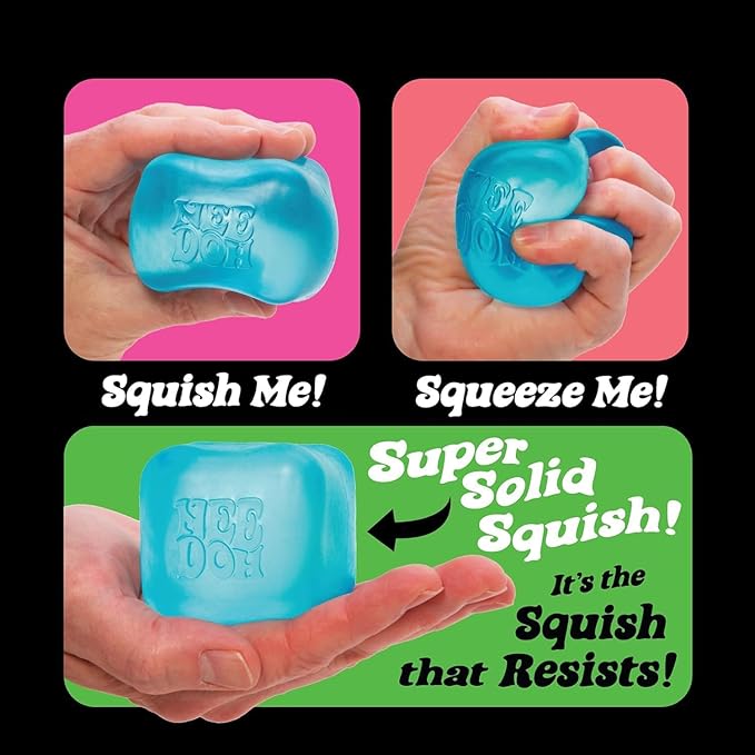 NeeDoh Nice Cube – The #1 Best-Selling Squishy Stress & Fidget Toy | Choose Your Color