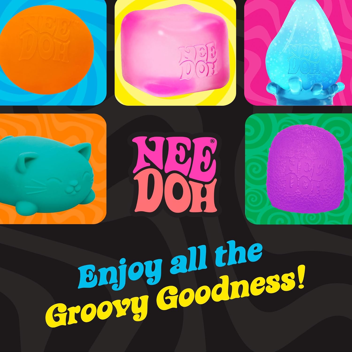 NeeDoh Jelly Squish – Shimmery Jellyfish Squishy Stress & Fidget Toy | Schylling